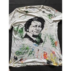 Matuse 100% Supima Cotton Graphic Tee Sz XL Paint Splatter Art To Wear Hipster
